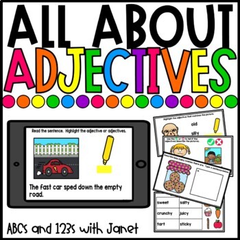 Preview of Adjectives L.1.1.F - Digital Learning & Distance Learning