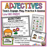 Adjectives Lesson | Anchor Chart | Activities | Printable 