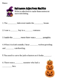 Adjectives Madlib Worksheet (Halloween)