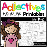 Adjectives No Prep Worksheets