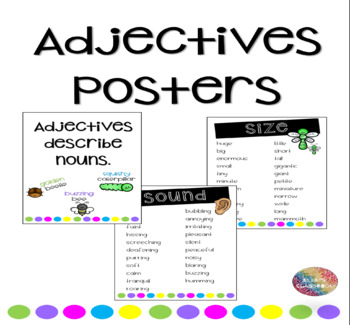 Preview of Adjectives Posters