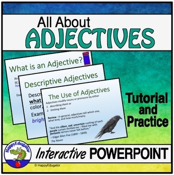 Preview of Adjectives PowerPoint - Lessons and Practice