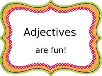 Adjectives PowerPoint...1st grade by Michele Greene | TpT