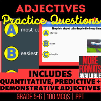 Preview of Adjectives PowerPoints | Demonstrative Quantitative Predicative Interrogative
