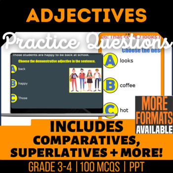 Preview of Adjectives PowerPoints | Comparative Superlative Demonstrative | 3rd-4th Grade