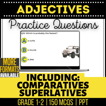 Preview of Adjectives PowerPoints | Comparatives Superlatives | Grammar for K 1st 2nd Grade