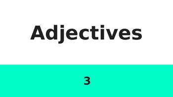 Preview of Adjectives Powerpoints Multiple Choice Powerpoint 3 (Grade 3-4)
