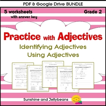 Adjectives Practice 5 Worksheets Answer Key Grade 2 Pdf Google Bundle