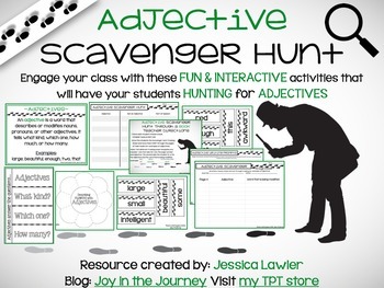 Preview of Adjectives Scavenger Hunt
