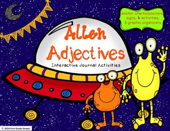 Preview of Adjectives Signs & Interactive Journal Activities Foldables