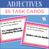 Adjectives Task Cards for Centers, Scoot Games, and more!