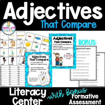 Adjectives That Compare Hands-On Literacy | Grammar Center by Fiddleheads