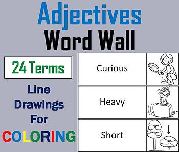 Preview of Adjectives Word Wall Cards
