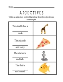 Adjectives Worksheet Fill-in-the-Blank
