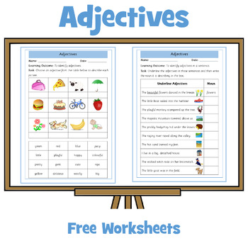 Preview of Adjectives Worksheets