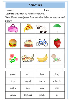 adjectives worksheets by inspire and educate teachers