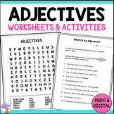 Adjectives Worksheets & Activities 2nd Grade Print & Digital