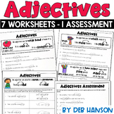 Adjectives Worksheets and Assessment: Grammar Practice Sheets