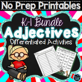 Adjectives Worksheets for Kindergarten and First Grade - Growing Bundle