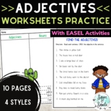 Adjectives Worksheets with EASEL Interactive Activities