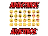 Adjectives and Adjetivos (English and Spanish) with EMOJIS