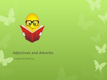 Preview of Adjectives and Adverbs