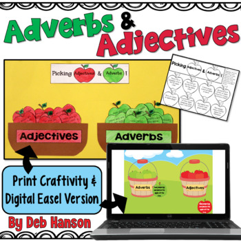 Preview of Adjectives and Adverbs Worksheets and Activity in Print and Digital