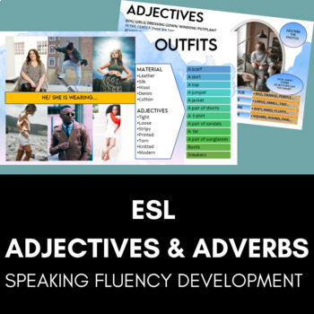 Preview of Adjectives and Adverbs ESL Speaking Practice Intermediate Level English