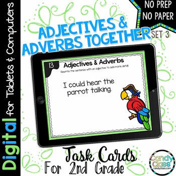 Preview of Adjectives and Adverbs Grammar Practice Activity Google Slides Digital Resource