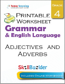 Preview of Adjectives and Adverbs Printable Worksheet, Grade 4