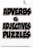 Adjectives and Adverbs Puzzles Combo