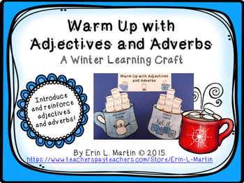 Preview of Adjectives and Adverbs Winter Learning Craft