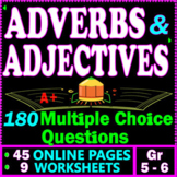 Adjectives and Adverbs Worksheets. 5th & 6th Grade ELA Rev
