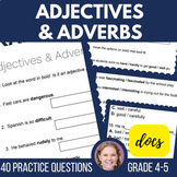 Adjectives and Adverbs Worksheets with Various Questions for 4th and 5th Grade