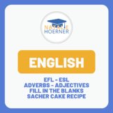 Adjectives and Adverbs (fill in the blanks) - Sacher Cake recipe
