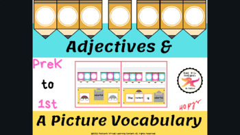 Preview of Adjectives and Picture Vocabulary Mats with Istation Practice Prek to 1st