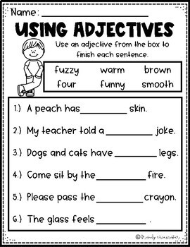 Graded adjectives. Adjectives for School.