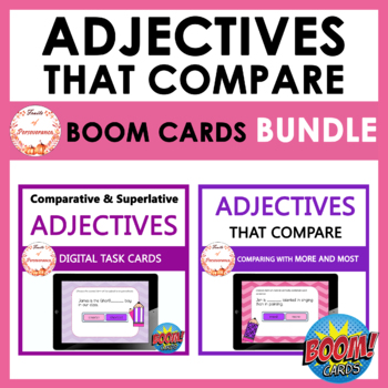 Preview of Adjectives that Compare Boom Cards™ Bundle