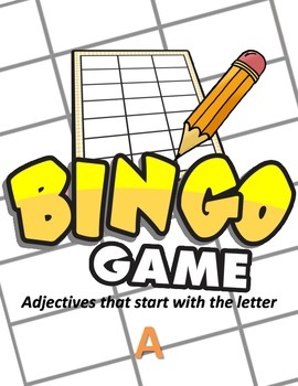 Preview of Adjectives that Start With A - BINGO