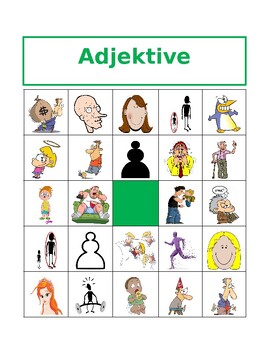 Preview of Adjektive (German Adjectives) Bingo