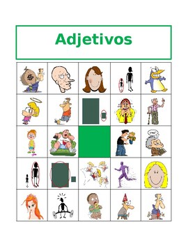 Adjetivos (Portuguese Adjectives) Bingo by jer520 LLC | TpT