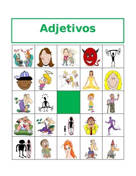 Adjetivos (Portuguese Adjectives) Bingo by jer520 LLC | TpT