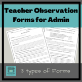 Admin's Teacher Pre-Observation & Observation Forms