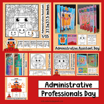 Preview of Administrative Assistant Day Professionals Activities Coloring Board Craft Thank