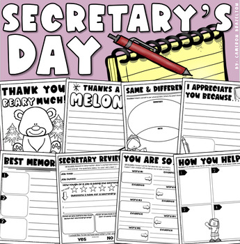 Preview of Administrative Professionals Day Book | Secretary Appreciation Thank You Cards