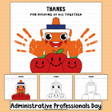 Administrative Professionals Day Card Handprint Thank You 