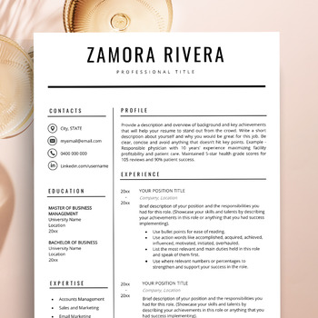 Preview of Administrator Resume, Teacher Resume Template with Google Docs, Creative Resume