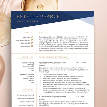 Preview of Administrator Resume Template with Cover Letter & References, Word & Pages