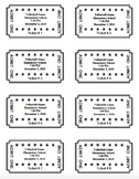 Admission Tickets - Make your own - Numbered