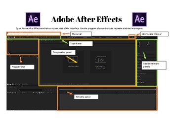 Preview of Adobe After Effects Label the Workspace